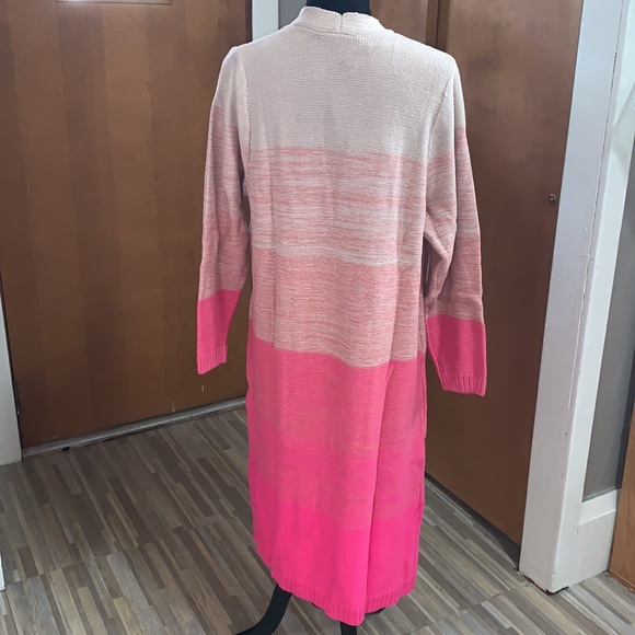 TORRID pink ombré striped slouchy duster sweater - Picture 8 of 8